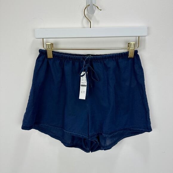J.Crew Mini Beach Short Indigo Cotton Voile Navy Blue Resort Vacation XXS NWT - Picture 5 of 11